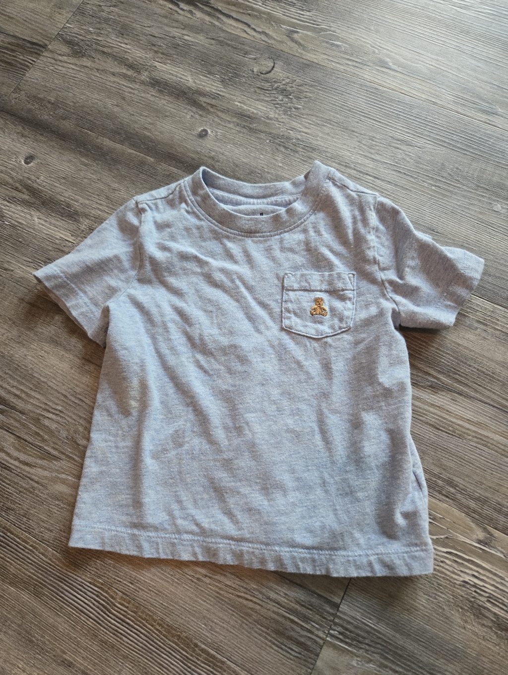 2t Boys Toddler Short-Sleeve Pocket Tee In Light Gray